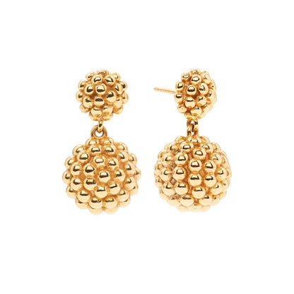 Berry Double Drop Earrings in Gold - Capucine de Wulf
