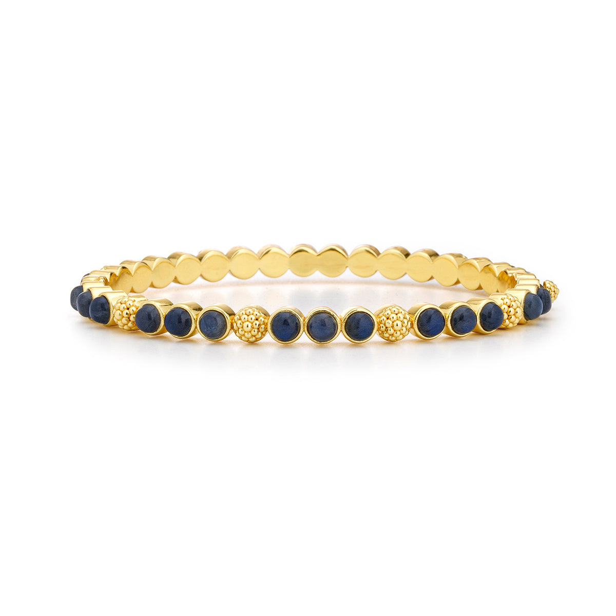 Berry Gem Petite Hinged Bangle, Blue Labradorite - Capucine de Wulf