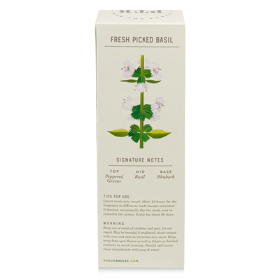 Fresh Picked Basil Diffuser, Plant The Box Collection - KOBO Candles (4oz)