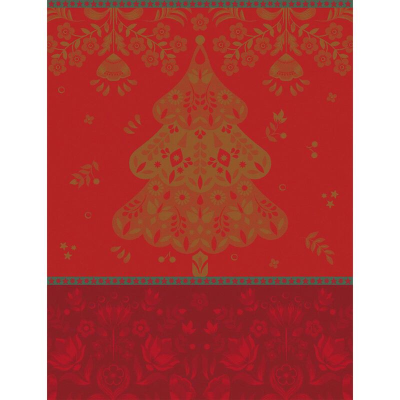 Tea Towel Féerie Red - Le Jacquard Français (24in x 31in)