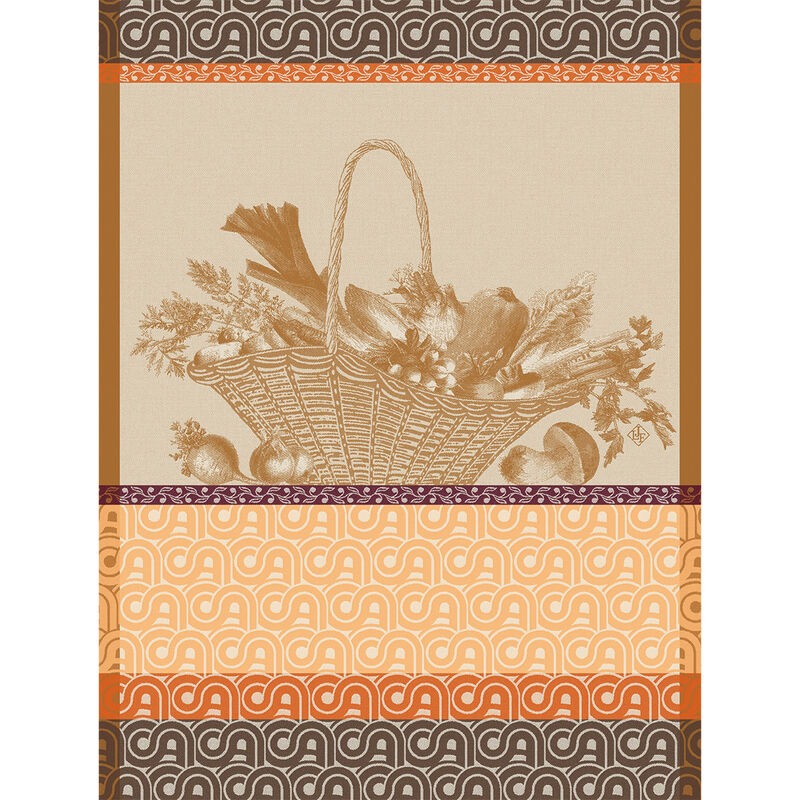 Tea Towel Potager d'Hiver - Le Jacquard Français (24in x 31in)