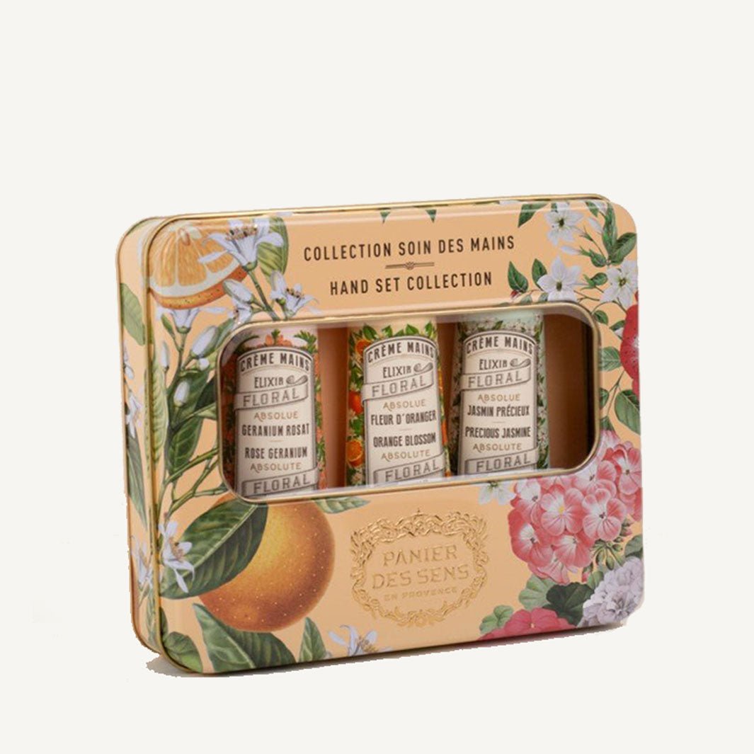 Hand Care Gift Set (Rose Geranium, Orange Blossom, & Jasmine) - Panier des Sens (3x 1oz / 30ml)