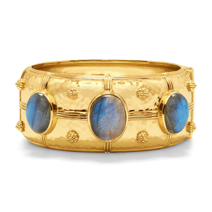 Cleopatra Grande Hinged Bangle, Blue Labradorite - Capucine de Wulf