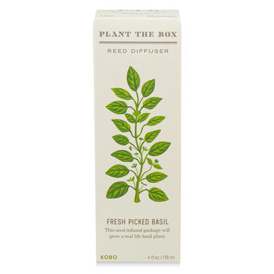 Fresh Picked Basil Diffuser, Plant The Box Collection - KOBO Candles (4oz)
