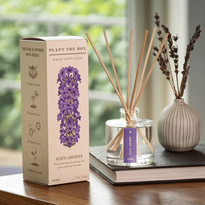 Heath Lavender Diffuser, Plant The Box Collection - KOBO Candles (4oz)