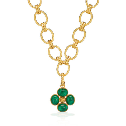 Berry Clover Malachite Double-Sided Pendant - Capucine de Wulf