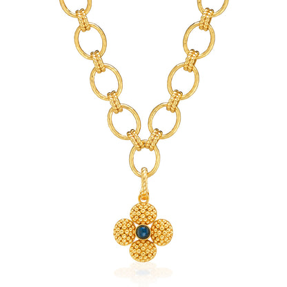 Berry Clover Blue Labradorite Double-Sided Pendant - Capucine de Wulf