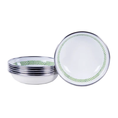 Green Scallop Tasting Dish - Golden Rabbit Enamelware