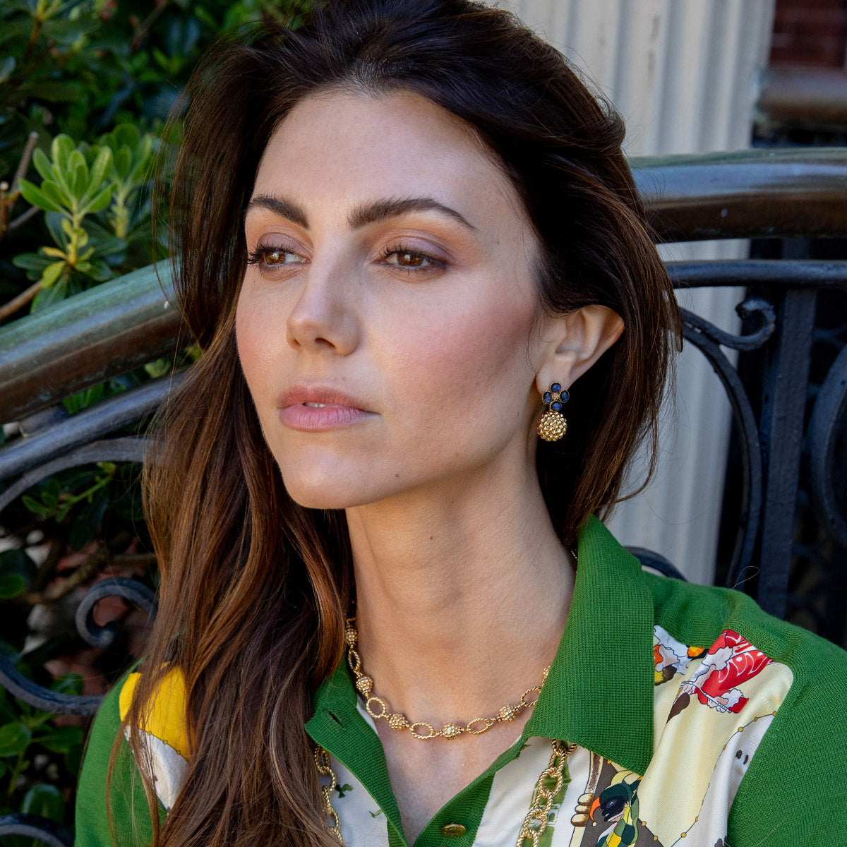 Berry Clover Blue Labradorite Drop Earrings - Capucine de Wulf