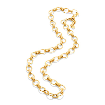 Cleopatra Small Link Necklace in Hammered Gold - Capucine de Wulf (16in)