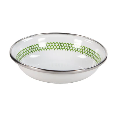 Green Scallop Tasting Dish - Golden Rabbit Enamelware