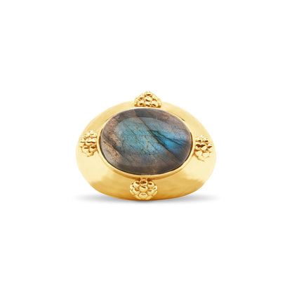 Cleopatra Oval Ring, Blue Labradorite - Capucine de Wulf