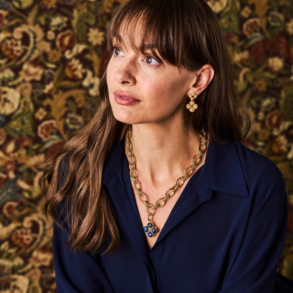 Berry Clover Blue Labradorite Double-Sided Pendant - Capucine de Wulf