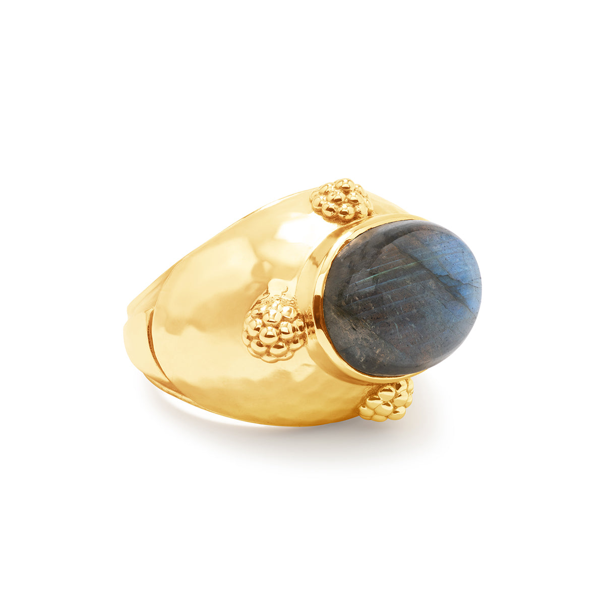 Cleopatra Oval Ring, Blue Labradorite - Capucine de Wulf