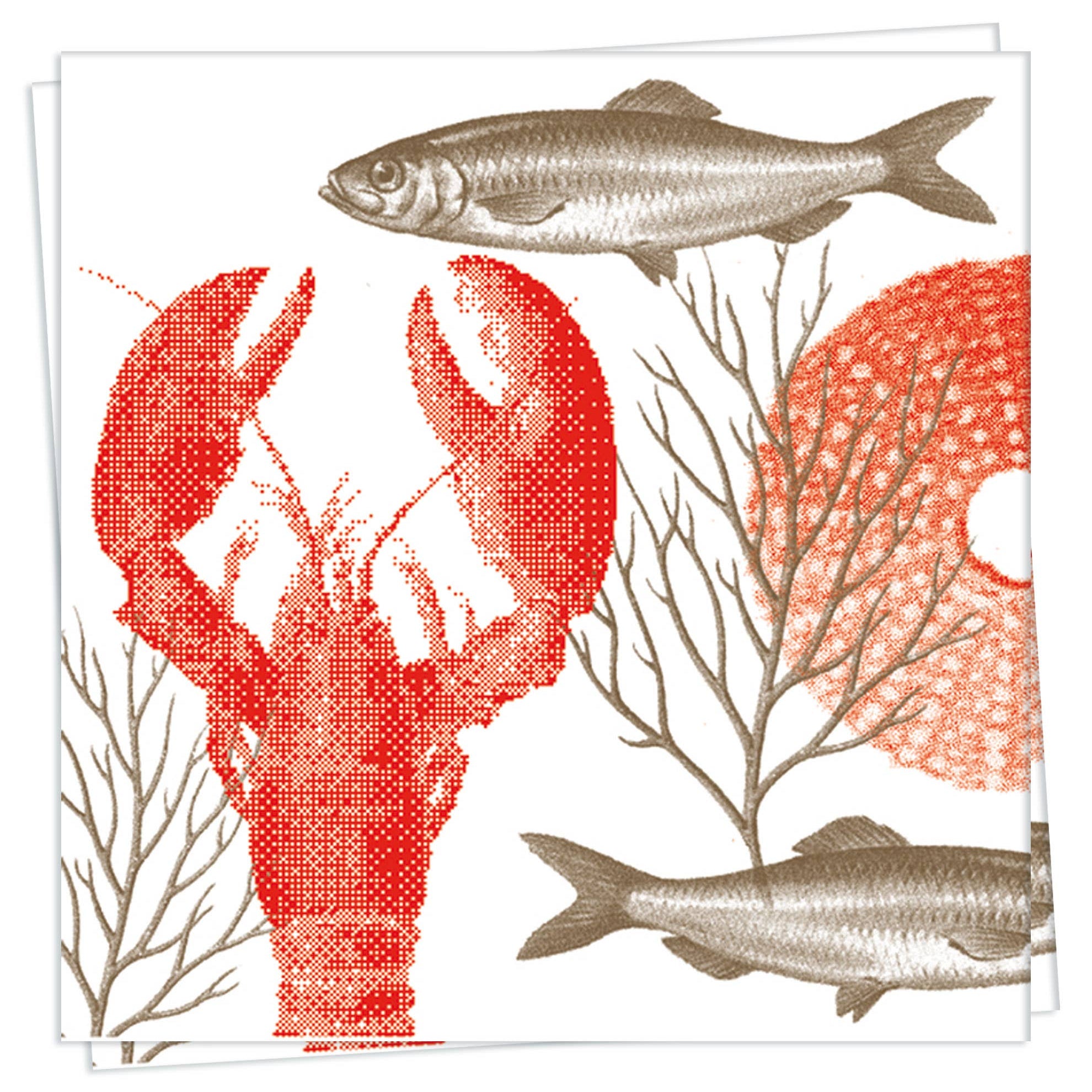 Cocktail Napkin, Lobster - Françoise Paviot