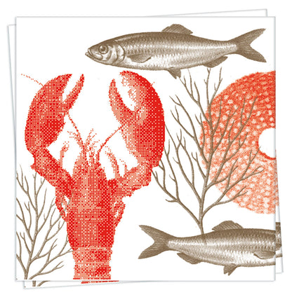 Cocktail Napkin, Lobster - Françoise Paviot