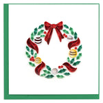 Card, Holiday Wreath - Quilling Card (6in sq, with envelope)