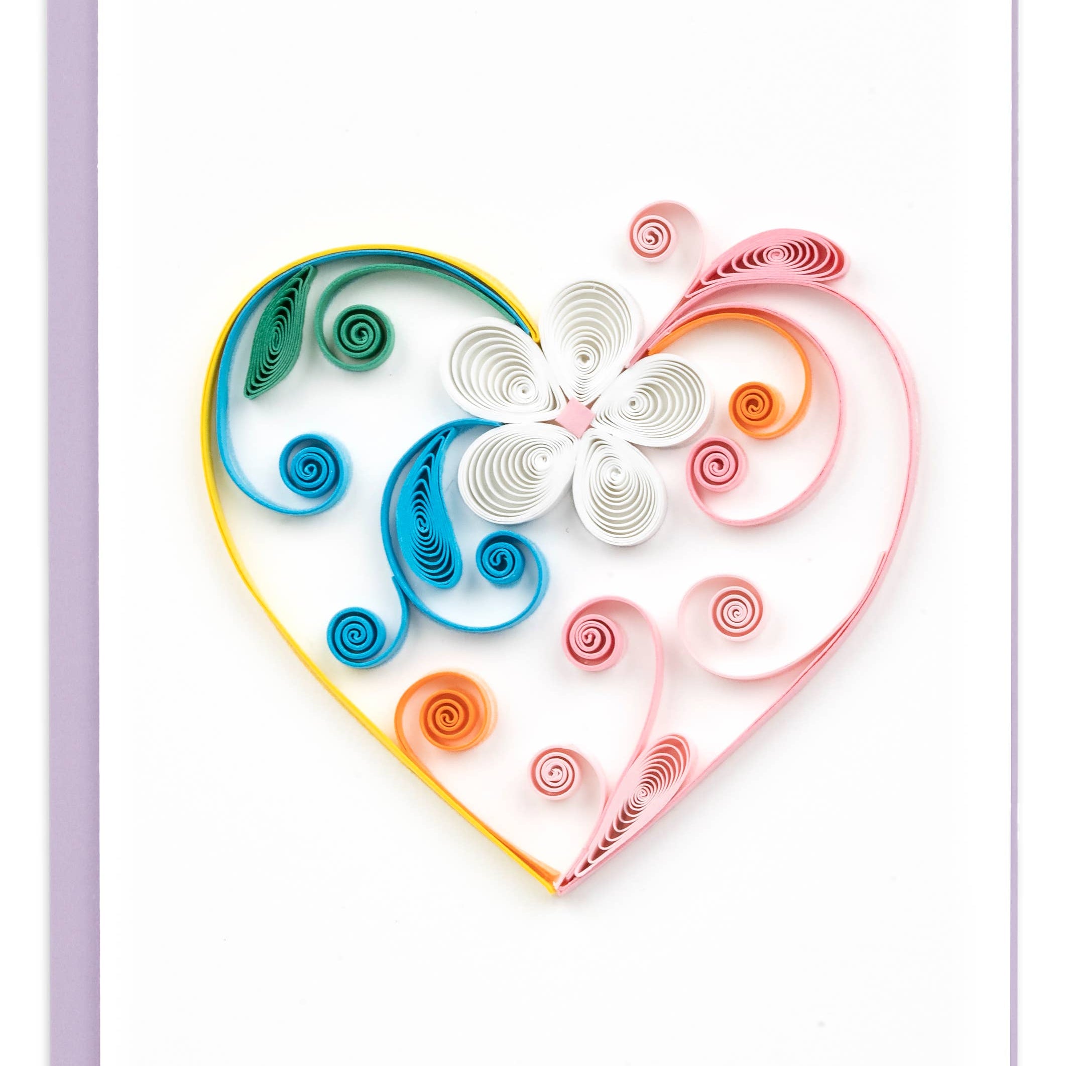 Mini Card, Colorful Heart - Quilling Card