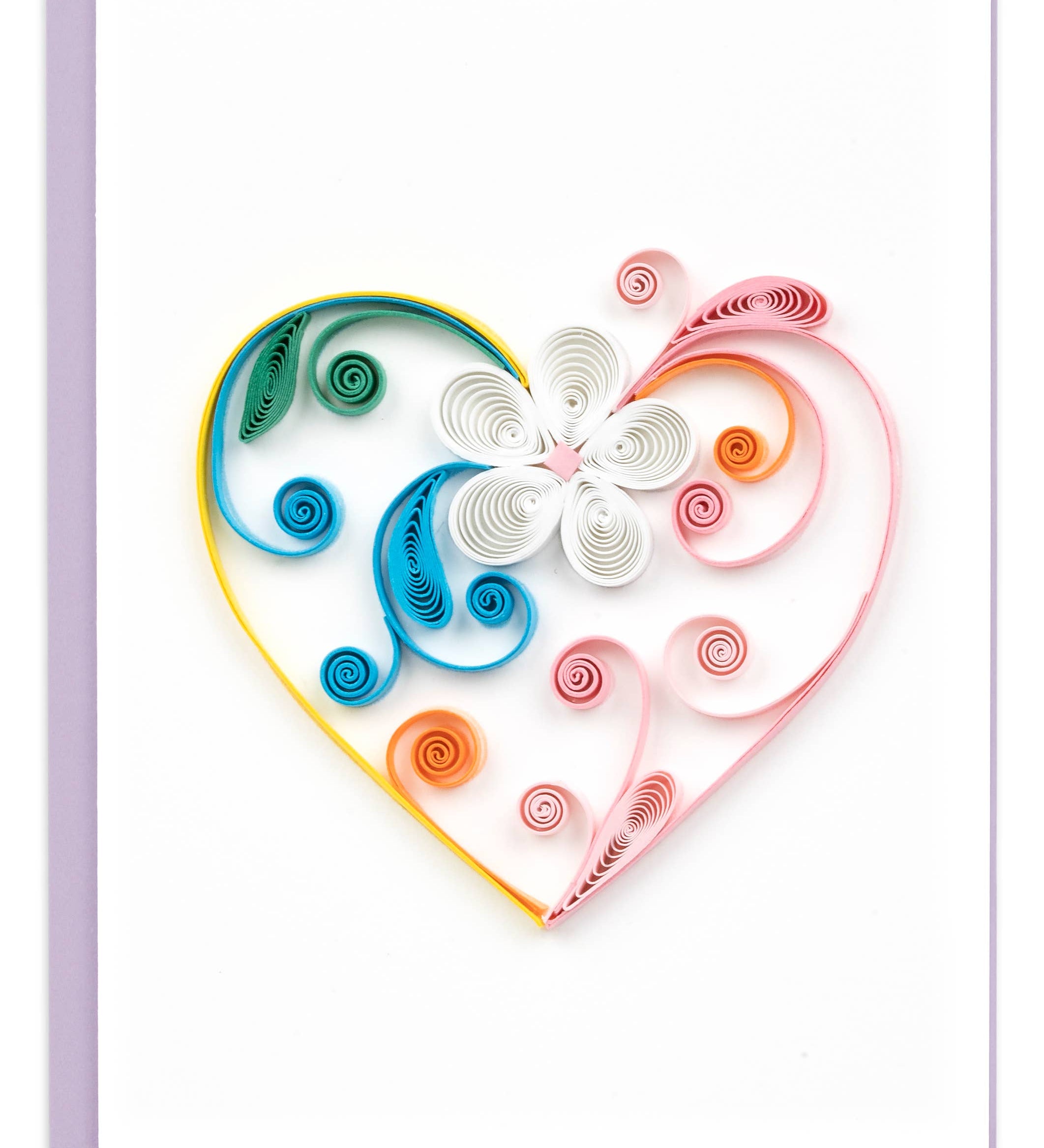 Mini Card, Colorful Heart - Quilling Card