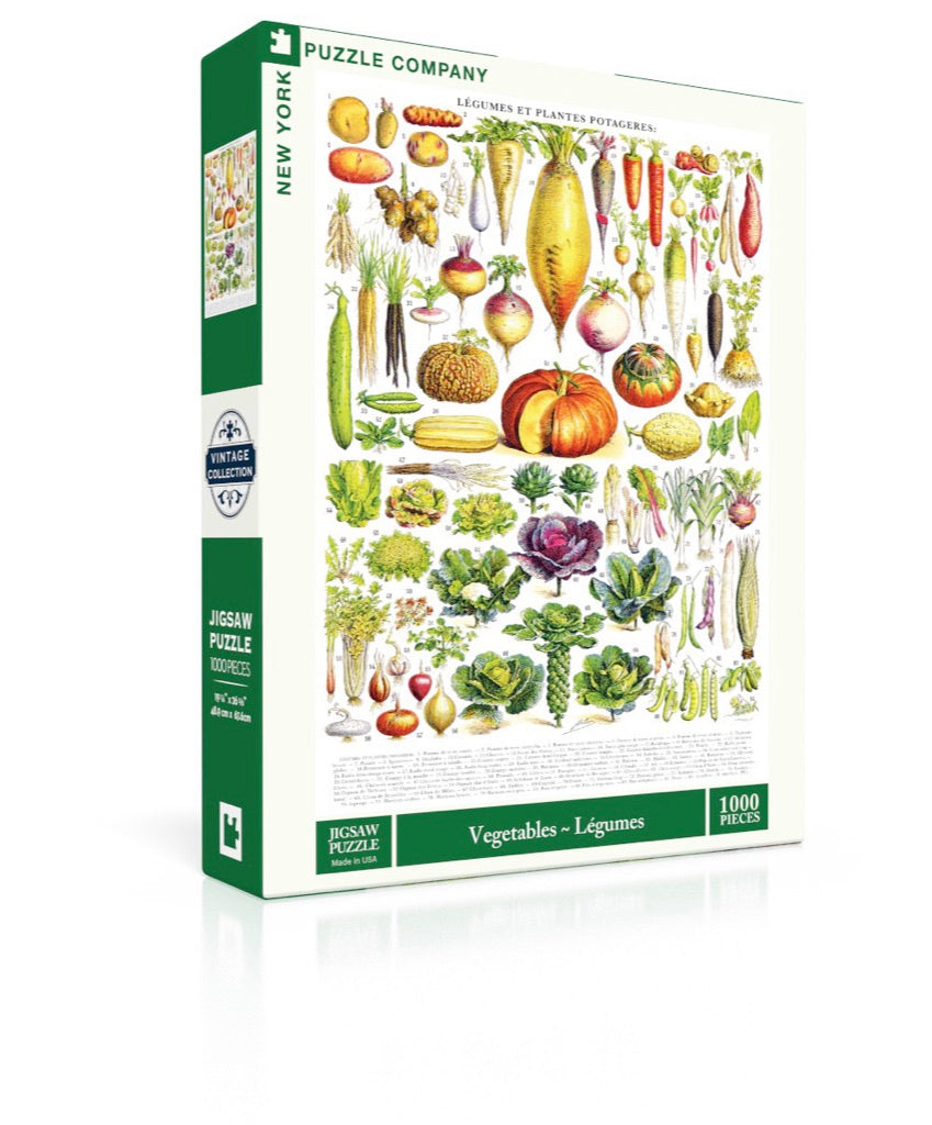 Jigsaw Puzzle, Vegetables ~ Légumes - New York Puzzle Company (1,000 pieces)