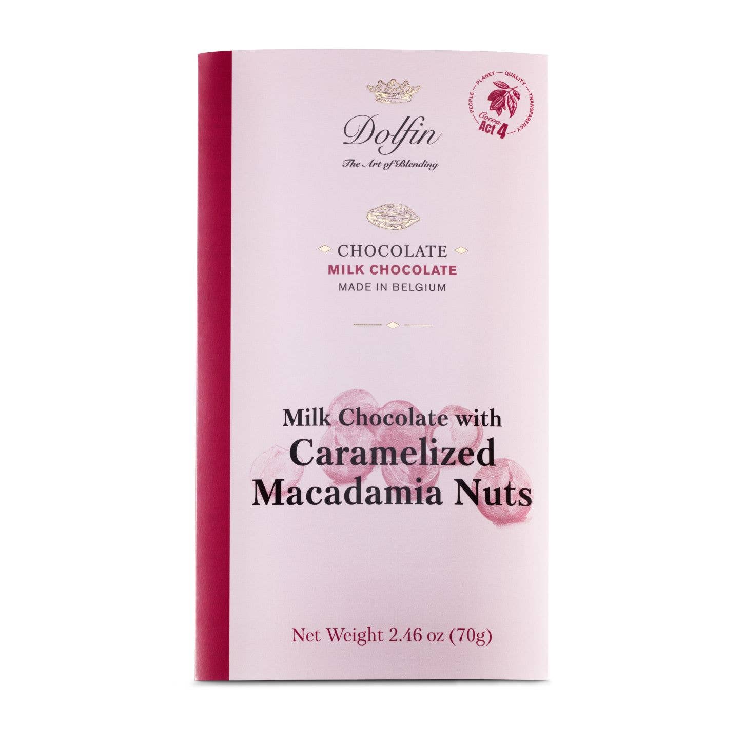 Milk Bar with Caramelized Macadamia Nuts - Dolfin (2.5oz / 70g)
