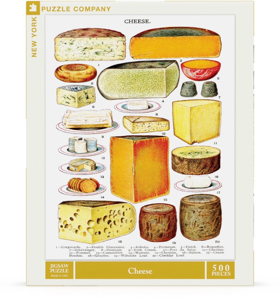 Jigsaw Puzzle, Cheese (Gourmet) - New York Puzzle Company (500 pieces)