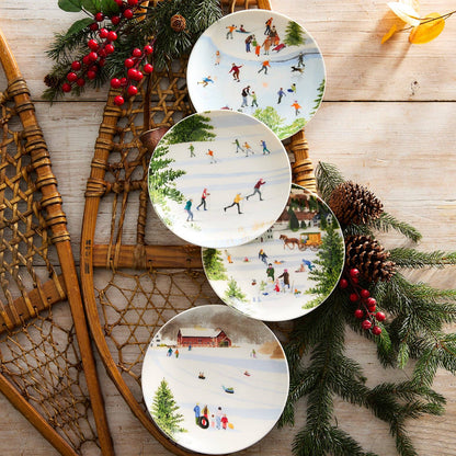 Winter Wonderland Plates, Felix Doolittle (Set of 4) - Caskata (8.5in)
