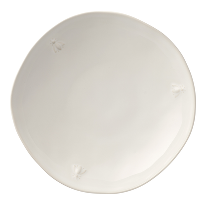 Bee Ceramic Pasta Plate, Ecru - La Rochere (9in dia)