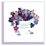 Card, Violet Bouquet - Quilling Card (6in sq, with envelope)