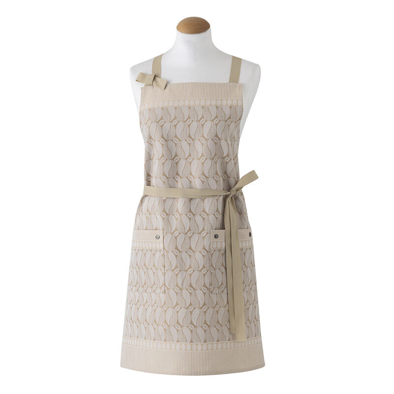 Apron Barista, Beige - Le Jacquard Français (31in x 38in)