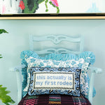 Pillow, 'First Rodeo' Needlepoint - Furbish Studio (9in x 15in)