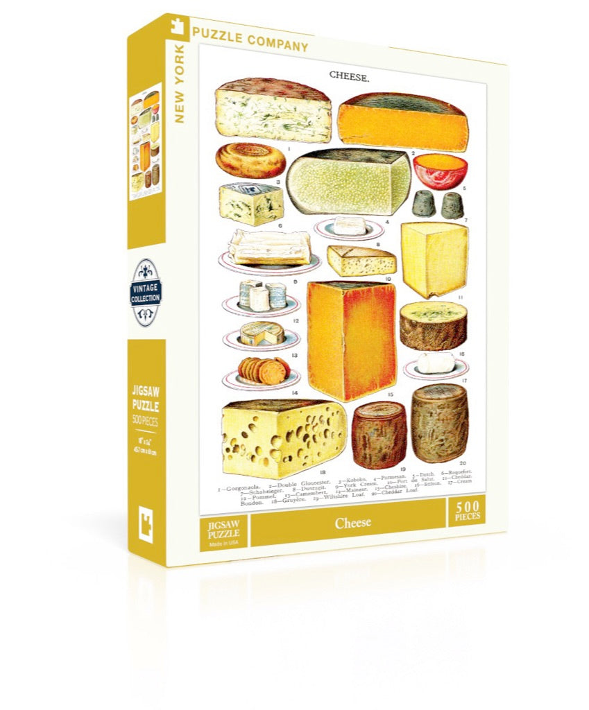 Jigsaw Puzzle, Cheese (Gourmet) - New York Puzzle Company (500 pieces)