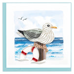 Card, Seagull - Quilling Card (6in sq, with envelope)