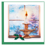 Card, Christmas Candle - Quilling Card (6in sq, with envelope)