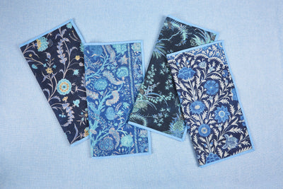 Mughal Dinner Napkins, Set of 4 - Siren Song (20in sq)