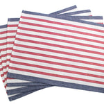 Striped Placemats, Red & Blue (14in x 20in)
