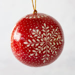 Red Snowflake Hanging Ornament (2in / 5cm)