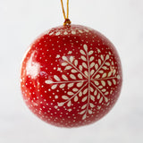 Red Snowflake Hanging Ornament (2in / 5cm)