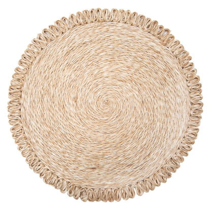Placemats Loopy Abaca, Natural (15in round, set of 4)