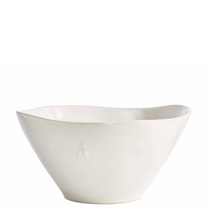 Bee Ceramic Salad Serving Bowl, Ecru - La Rochere (10in d x 10in h)