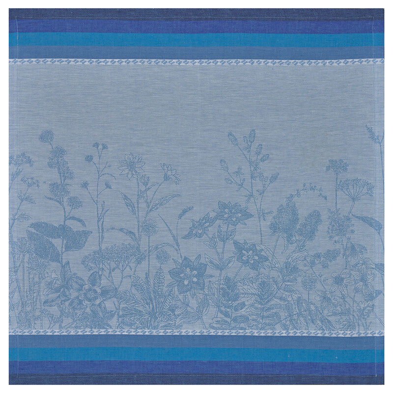 Napkin Instant Bucolique, Blue (Set of 4) - Le Jacquard Français (23in sq)