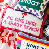 Pillow, 'Shady Beach' Needlepoint - Furbish Studio (8in x 14in)