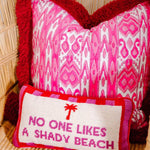 Pillow, 'Shady Beach' Needlepoint - Furbish Studio (8in x 14in)