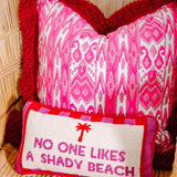 Pillow, 'Shady Beach' Needlepoint - Furbish Studio (8in x 14in)