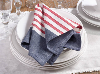 Striped Placemats, Red & Blue (14in x 20in)