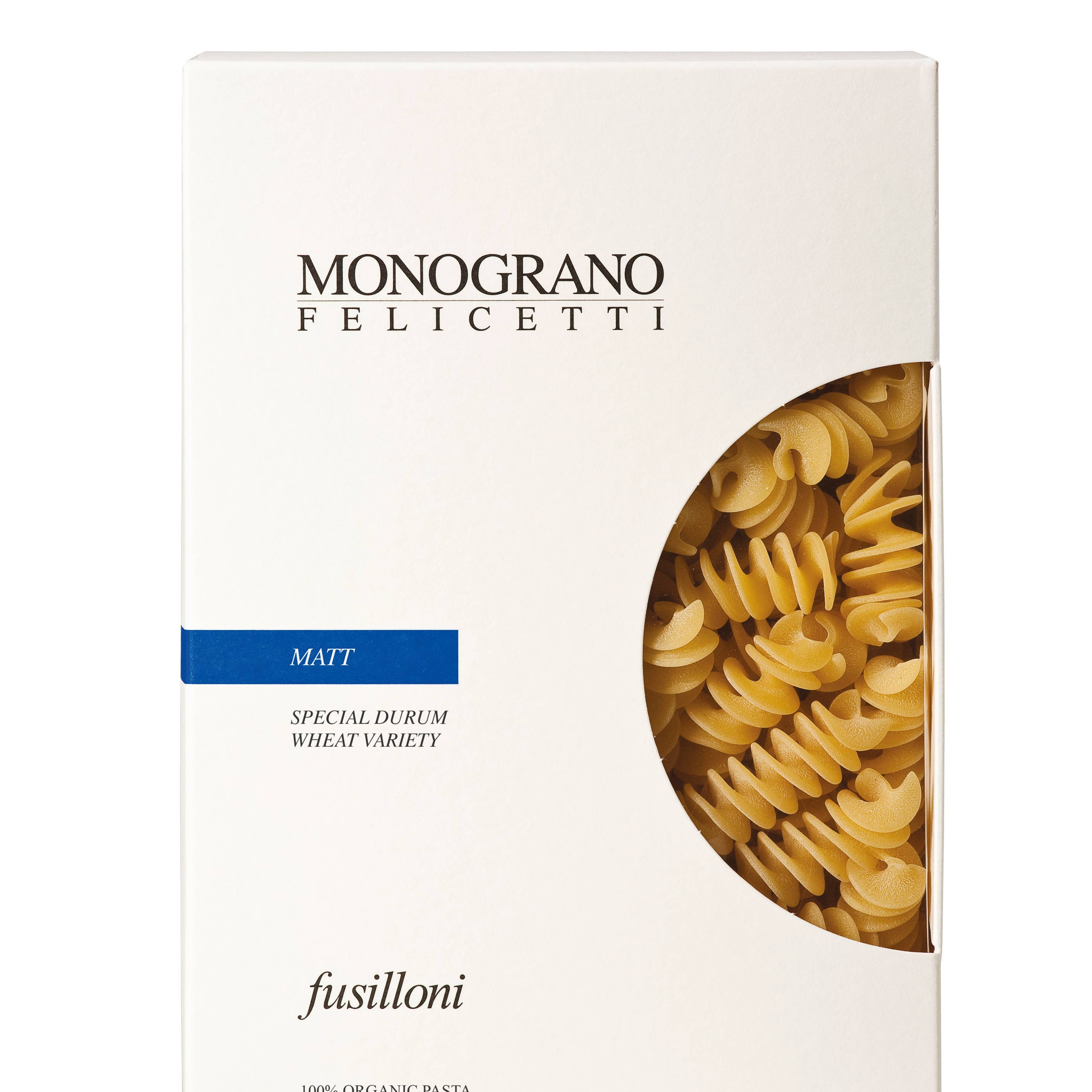 Fusilloni Organic Pasta, Matt Variety - Monograno Felicetti