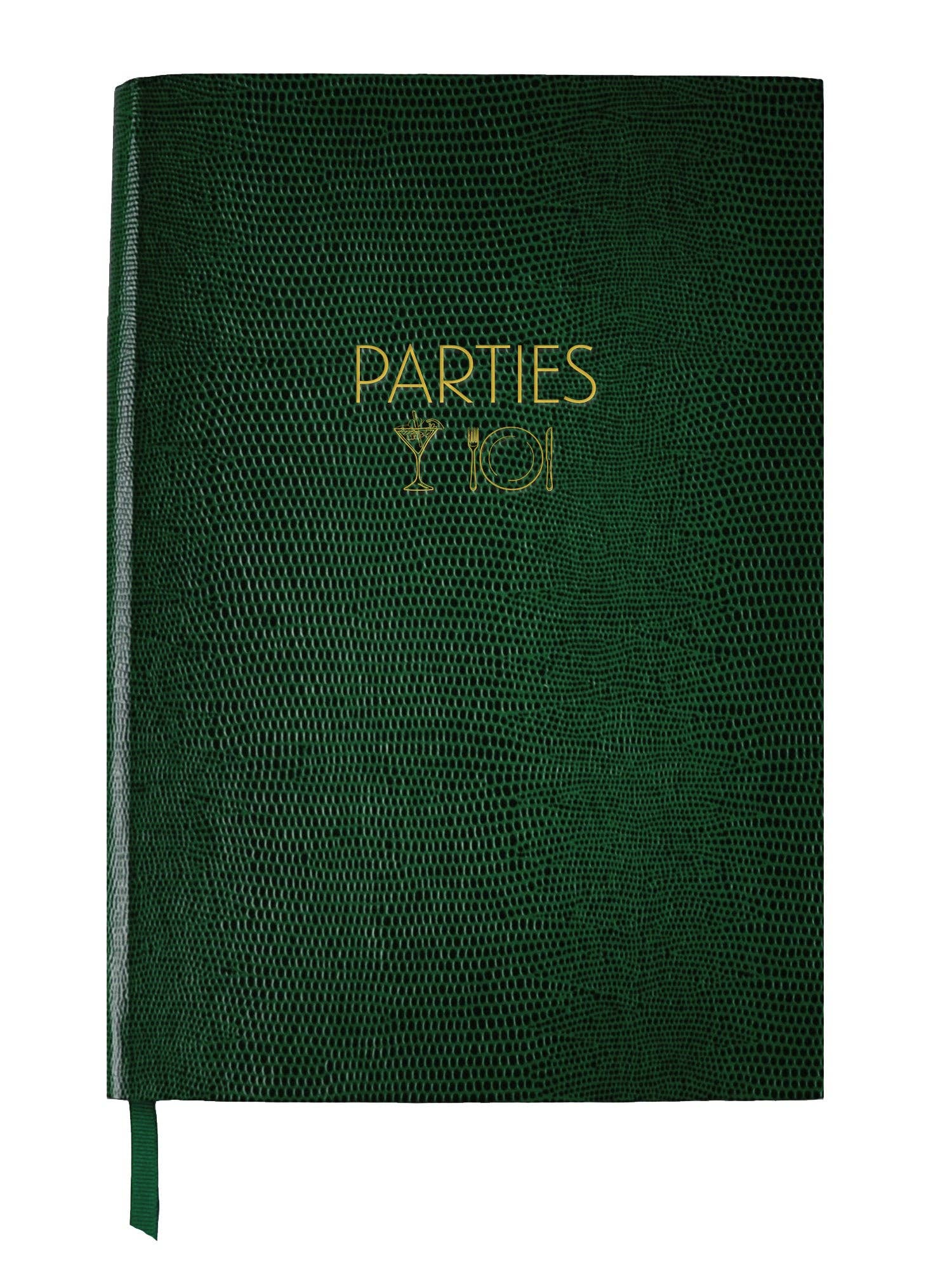 Dinner Parties Book, Dark Green - Sloane Stationary (A5 14.5cm x 21.5cm)