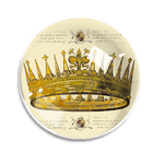 Vintage Crown Crystal Dome Paperweight (3.75in dia)