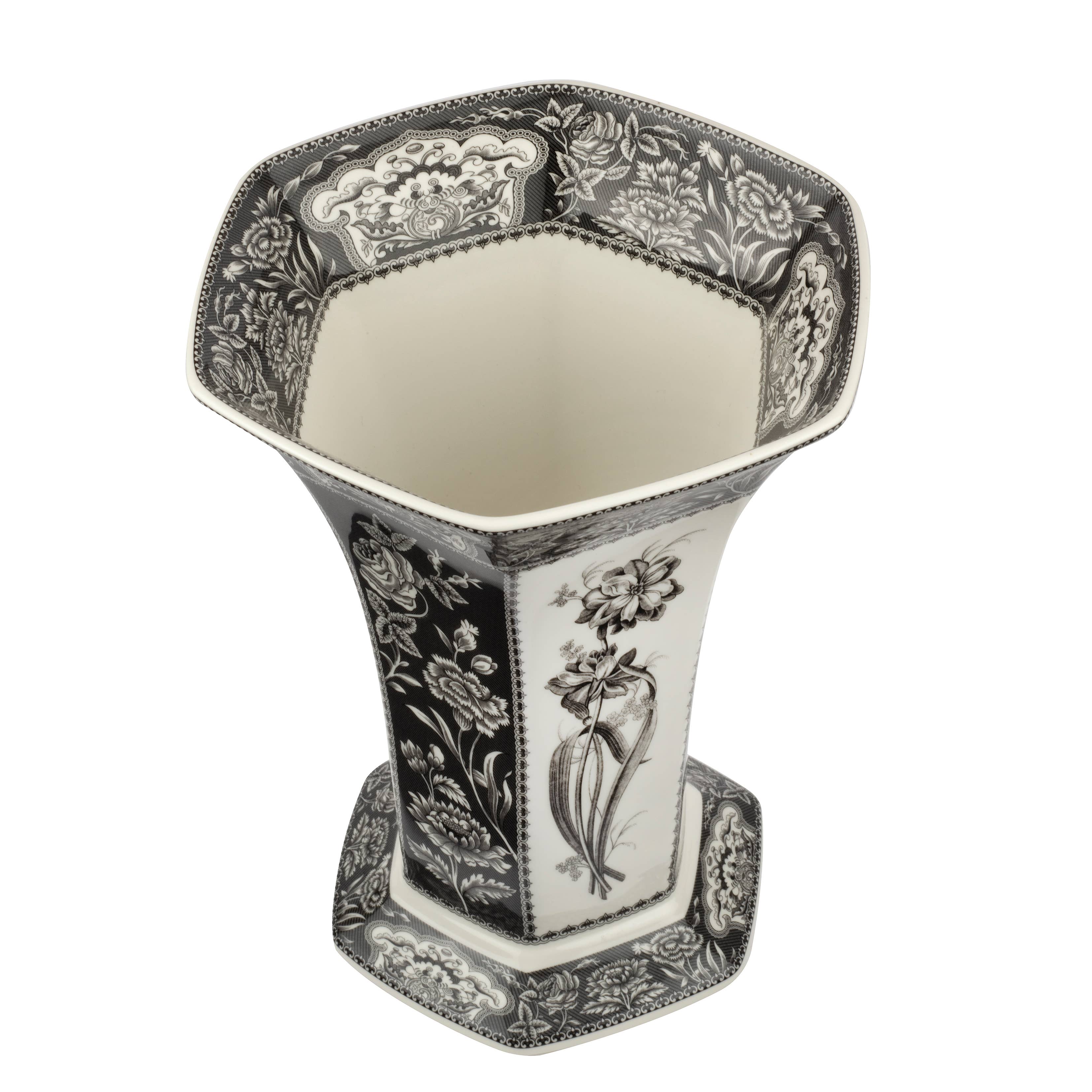 Heritage Floral Hexagonal Vase - Spode (10.5in)