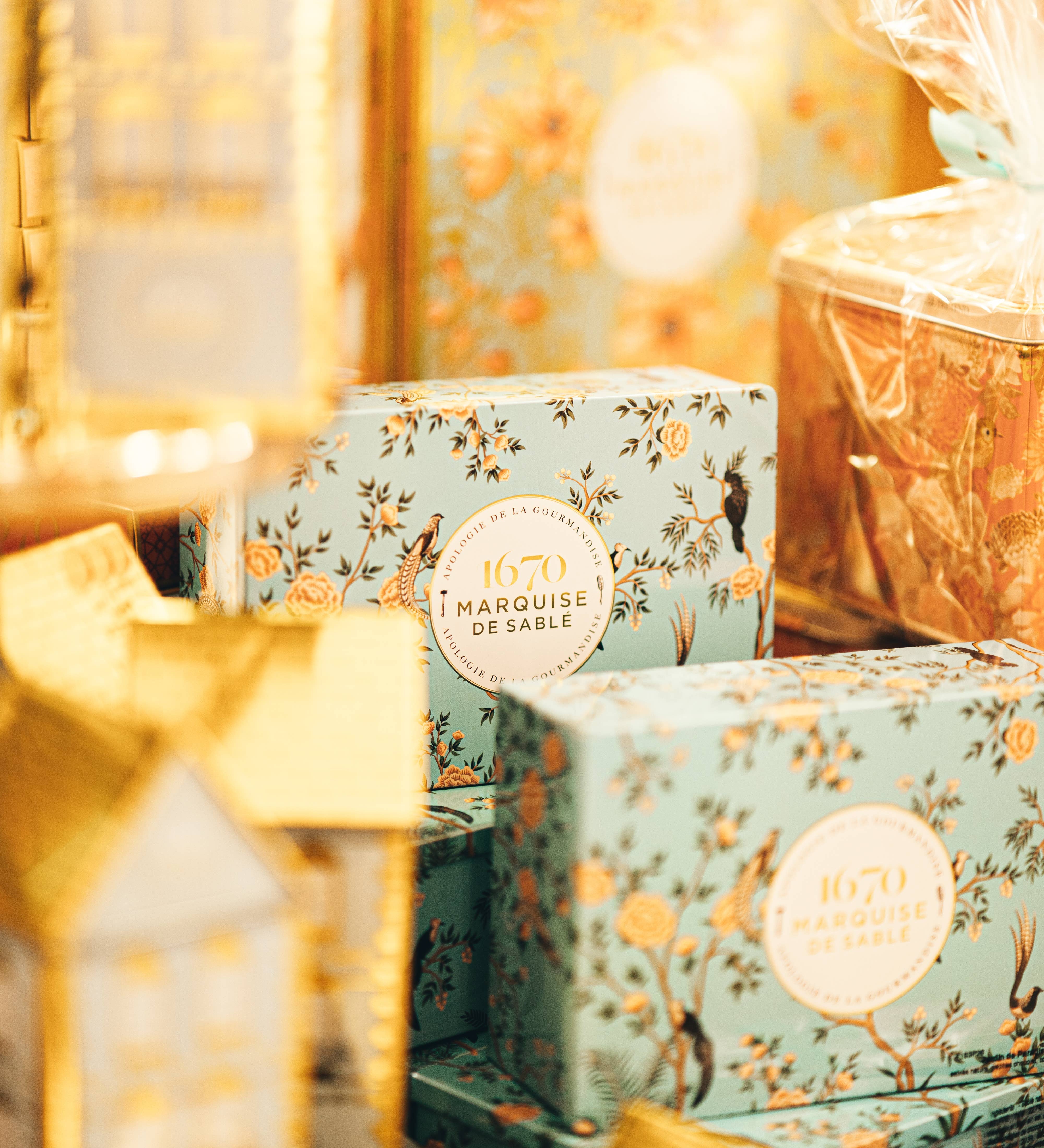Shortbread Cookie Tin, 'Dans un Jardin' - La Sablésienne (10.6oz / 300g)